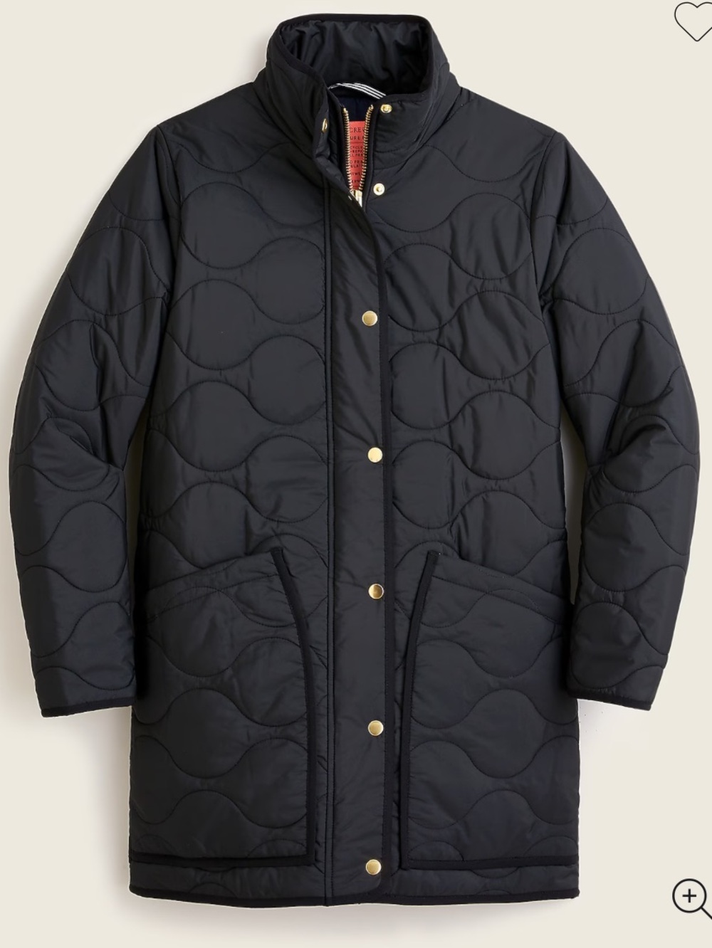 J.Crew Quilted cocoon puffer with PrimaLoft®